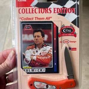Alan Kulwicki Case Collectors Edition Knife with Orange Handle